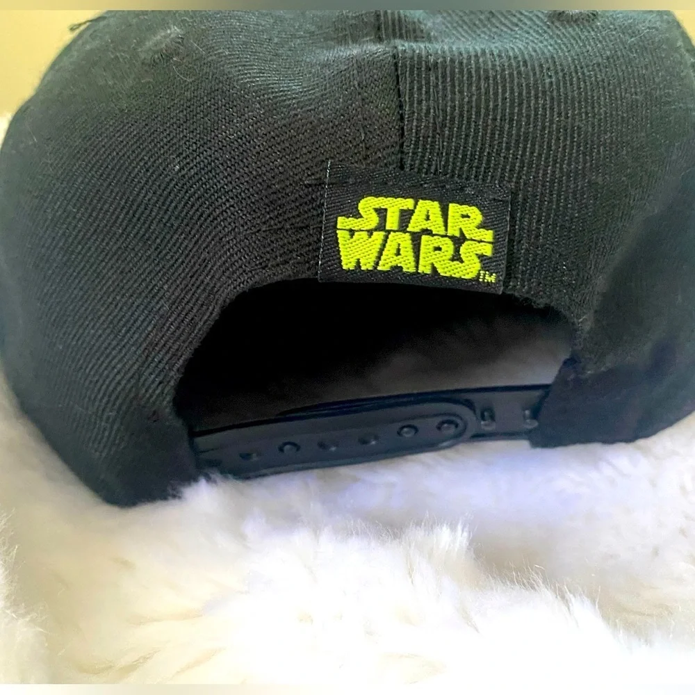 2016 Star Wars Black Stormtrooper Neon Green Hat Flat Bill Adjustable SnapBack